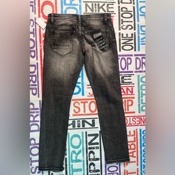 Sz 34 acid wash jeans ripped - Picture 6 of 6